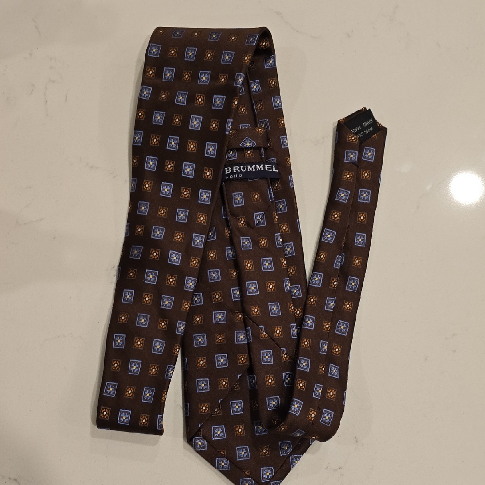 Brown Patterned Men's Tie